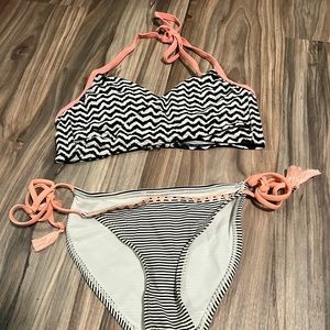 XS two piece bikini self tie adjustable